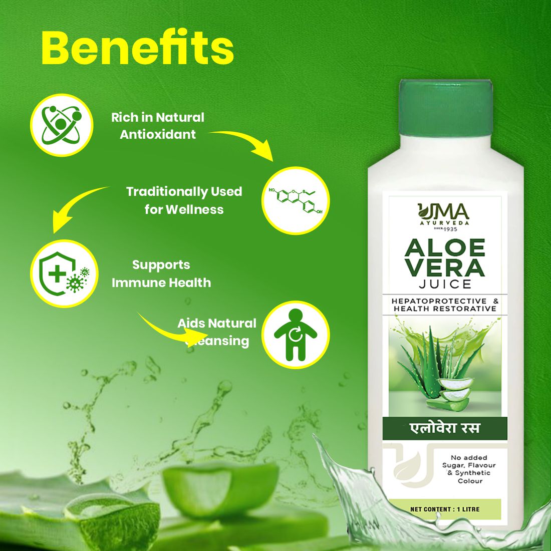Aloe Vera Juice | For Digestion & Skin Health | 1L