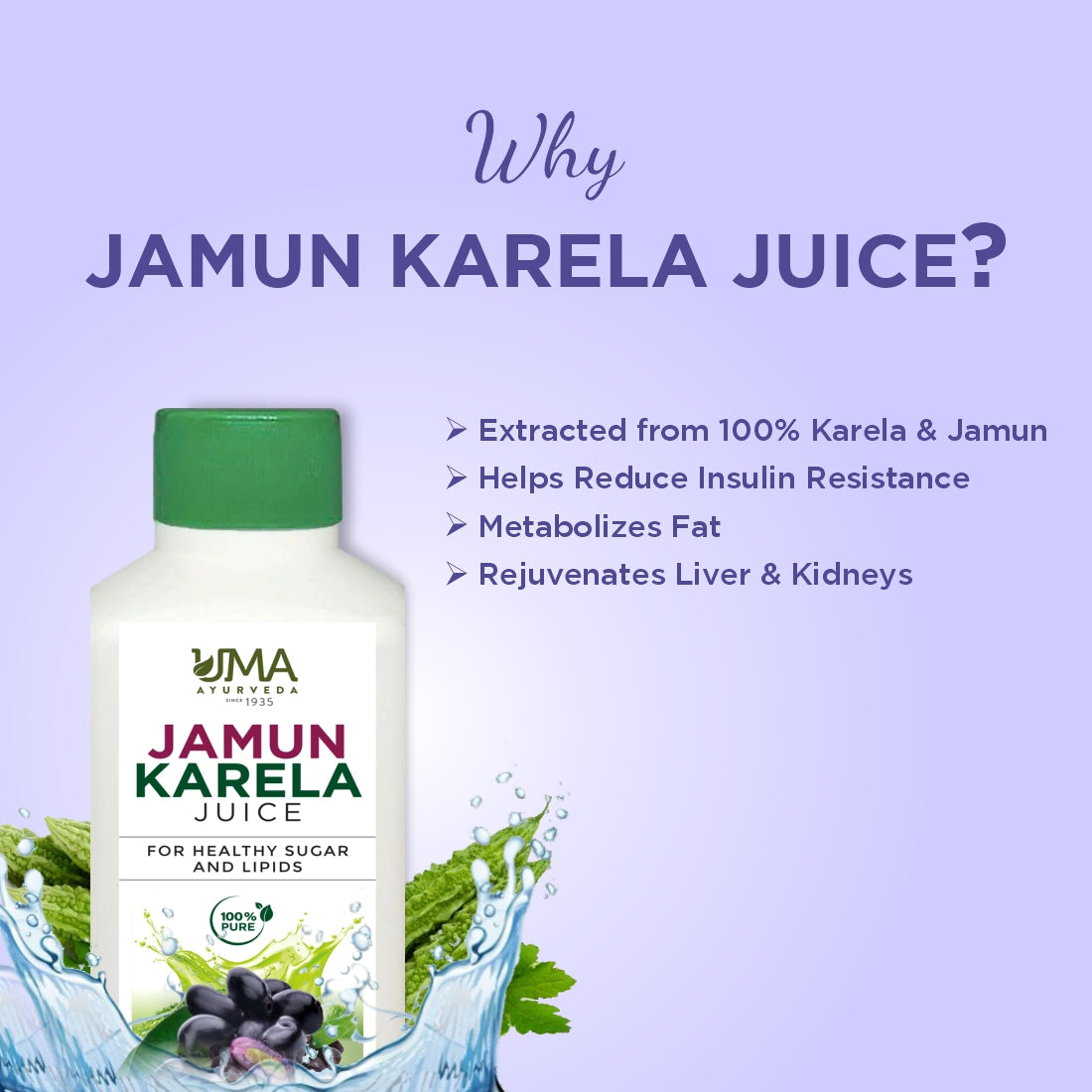 Jamun Karela Juice | Manage Blood Sugar & Boost Digestion | 1L