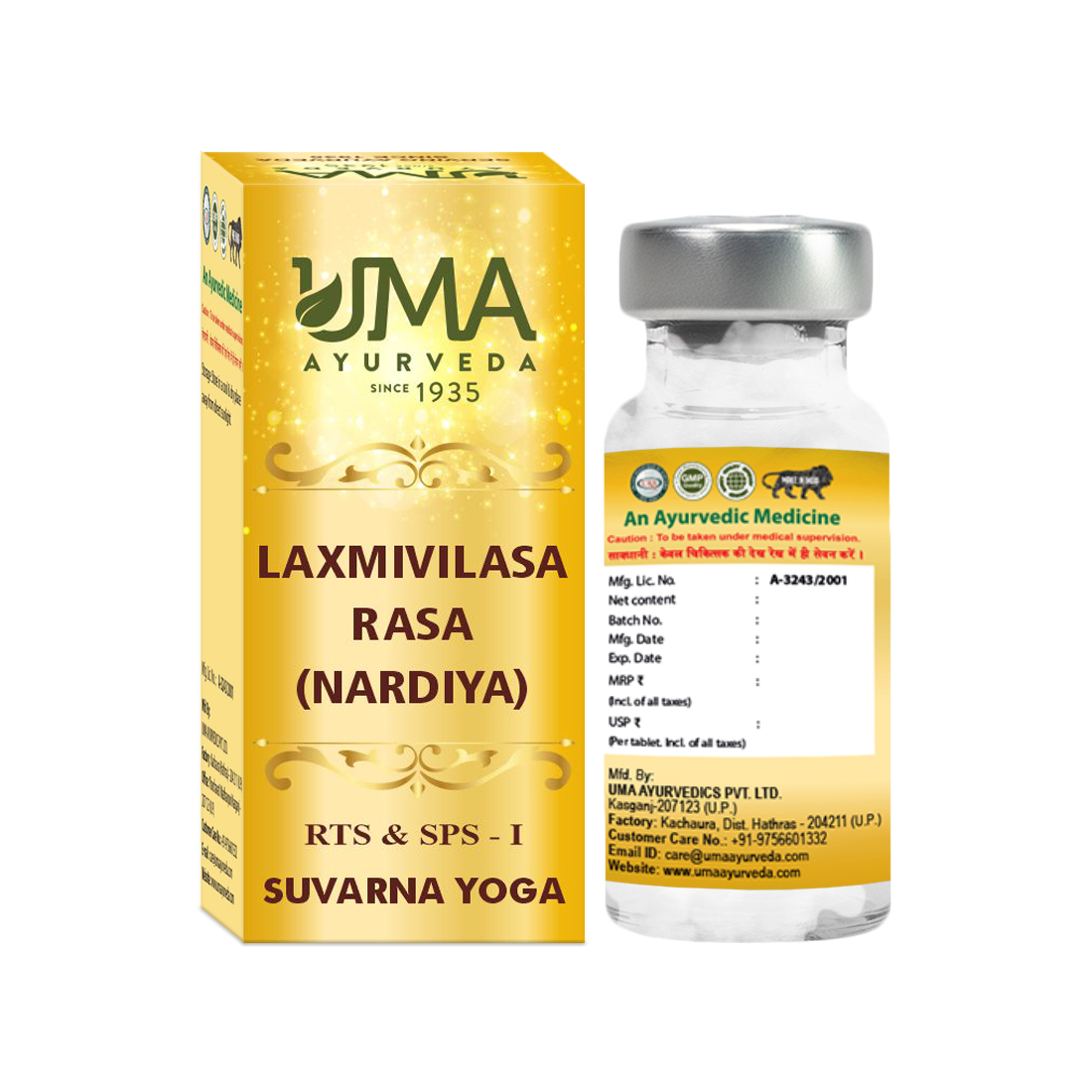 Laxmivilasa Rasa (Nardiya) Tablet For Nose & Throat Disease