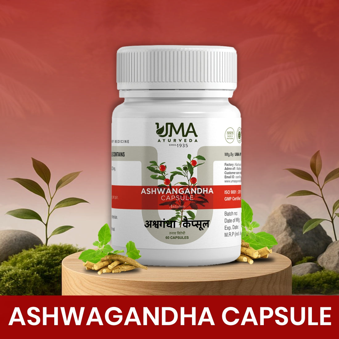 Ashwagandha Capsules for Anxiety Stress Reliever