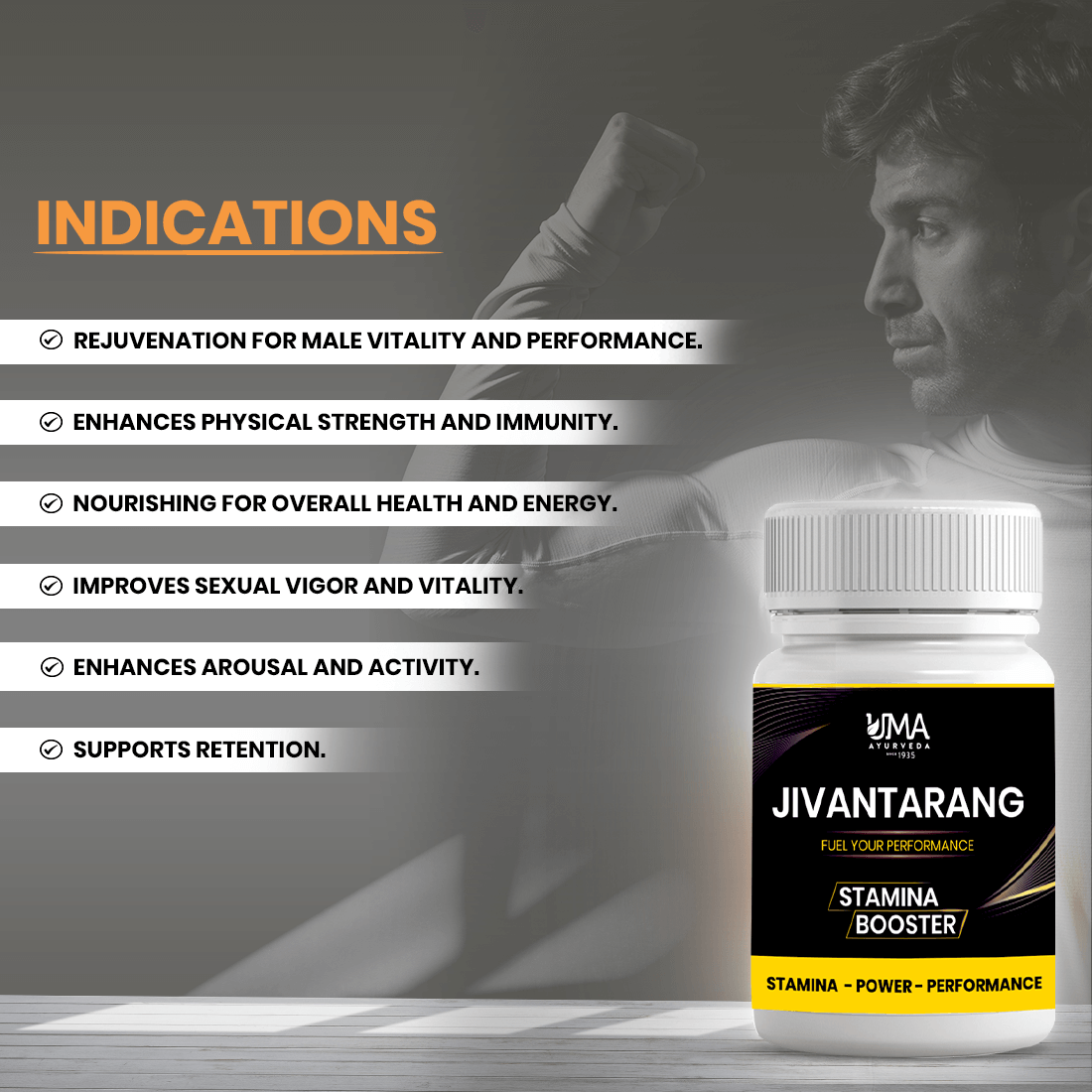 Jivantarang for Men | Made with 15+ Herbs | 60 Tab