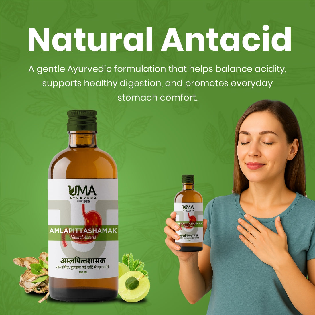 Amlapittashamak | Herbal Antacid for Hyperacidity & Indigestion Relief | 450ML