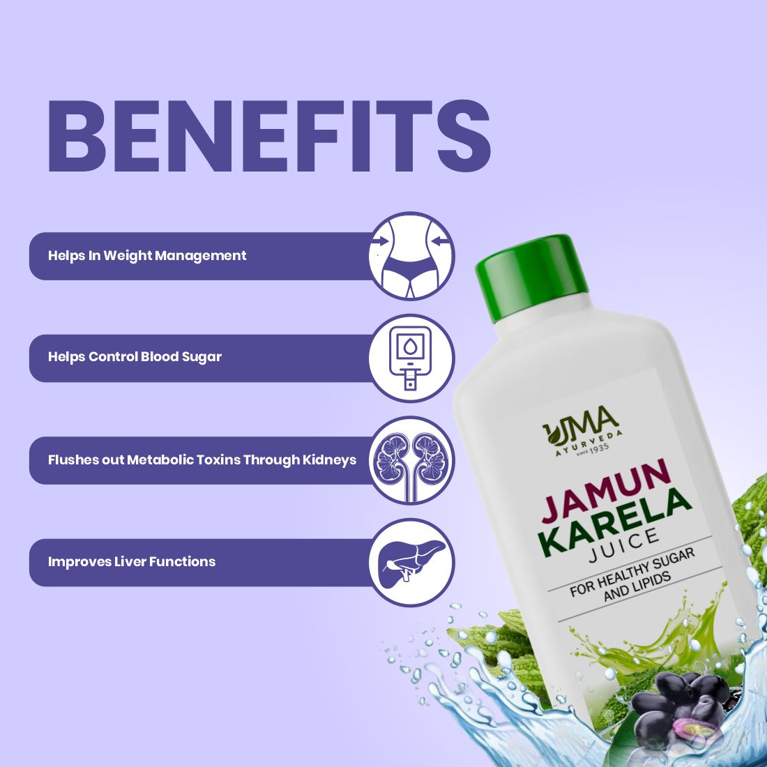 Jamun Karela Juice | Metabolic & Digestive | 1L