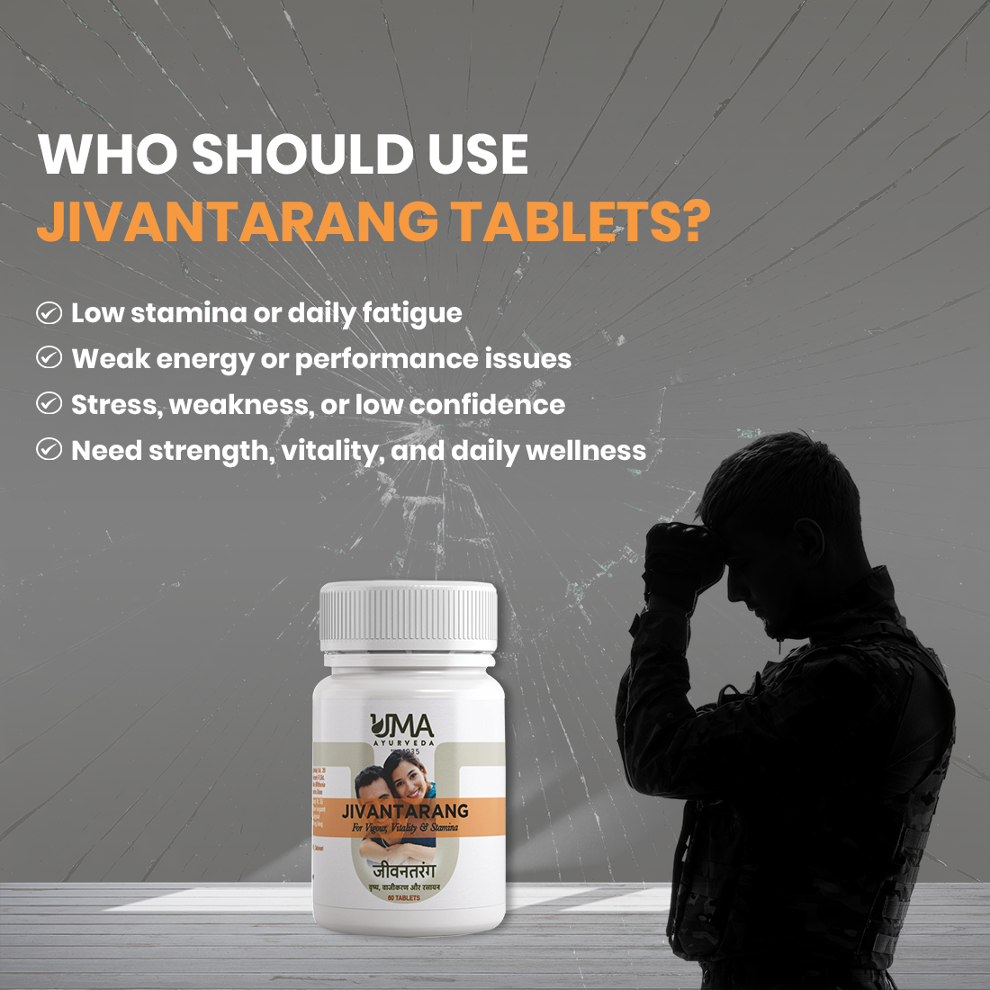 Jivantarang for Men | Stamina, Vigor & Lasting Energy | 15+ Powerful Herbs | 60 Tab