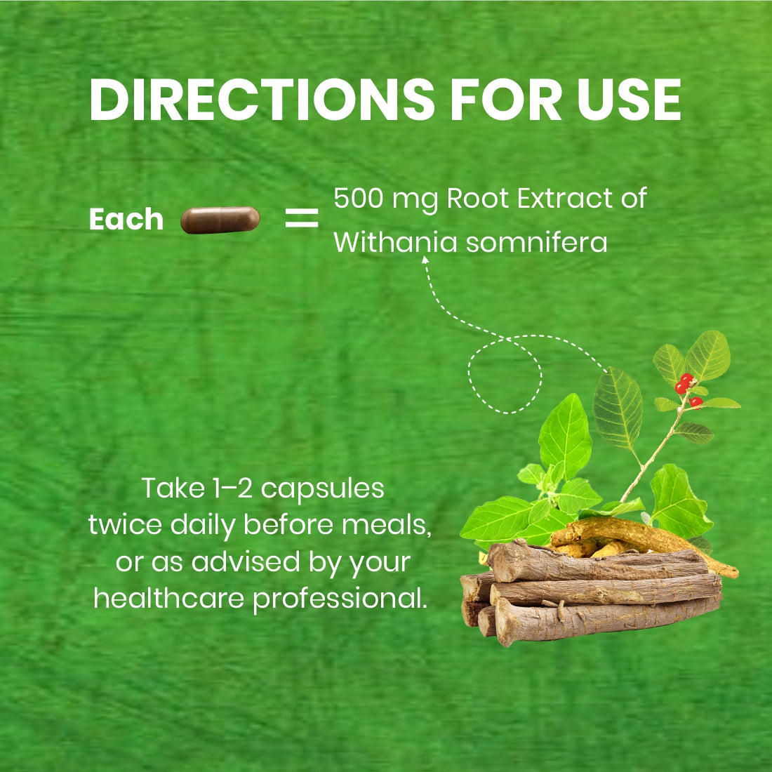 Ashwagandha Capsules | 60 Caps