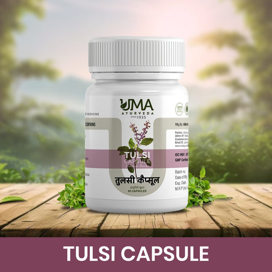 Tulsi Capsule | Natural Support for Fever, Cough & Respiratory Wellness | 60 Caps