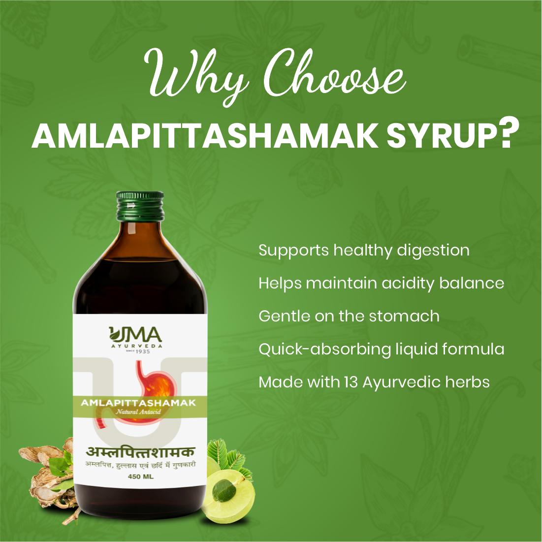 Amlapittashamak | Antacid Syrup | 450 ml