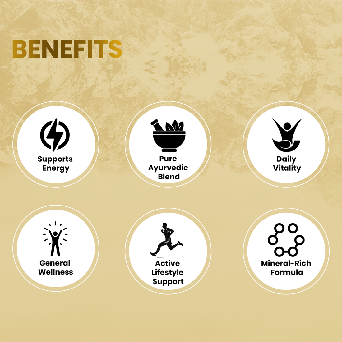 Shilajit Gold | Shilajit, Swarna, Rajat Bhasma & 7 Potent Herbs | 30 C