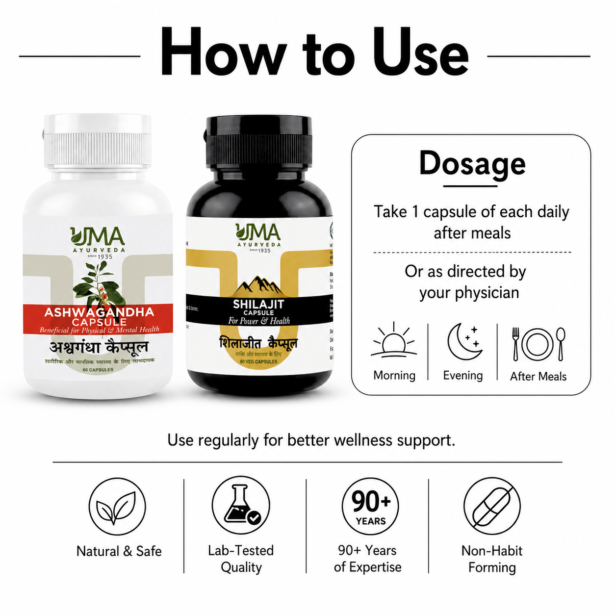 Ashwagandha + Shilajit Capsule | Combo (Pack of 2)