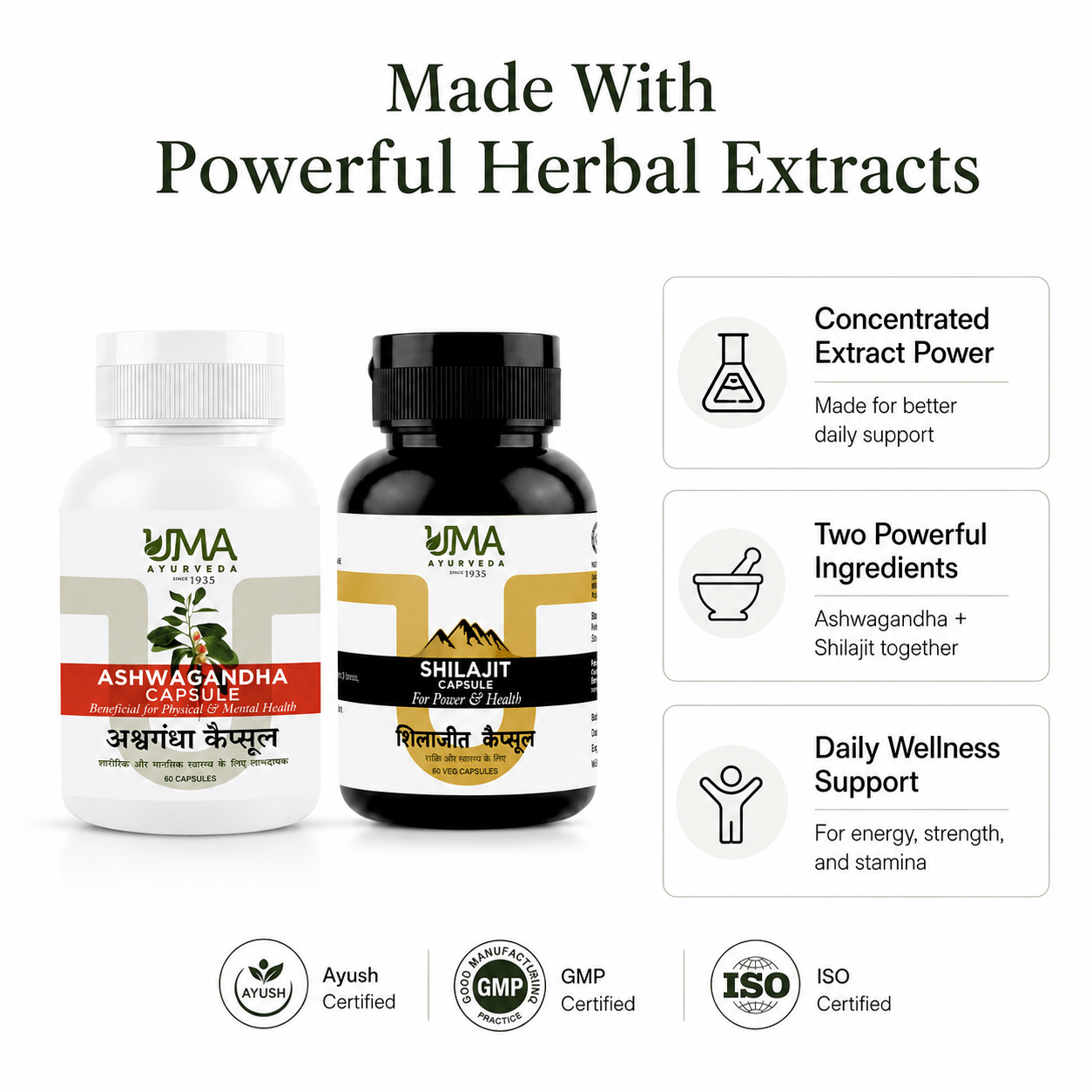 Ashwagandha + Shilajit Capsule | Combo (Pack of 2)