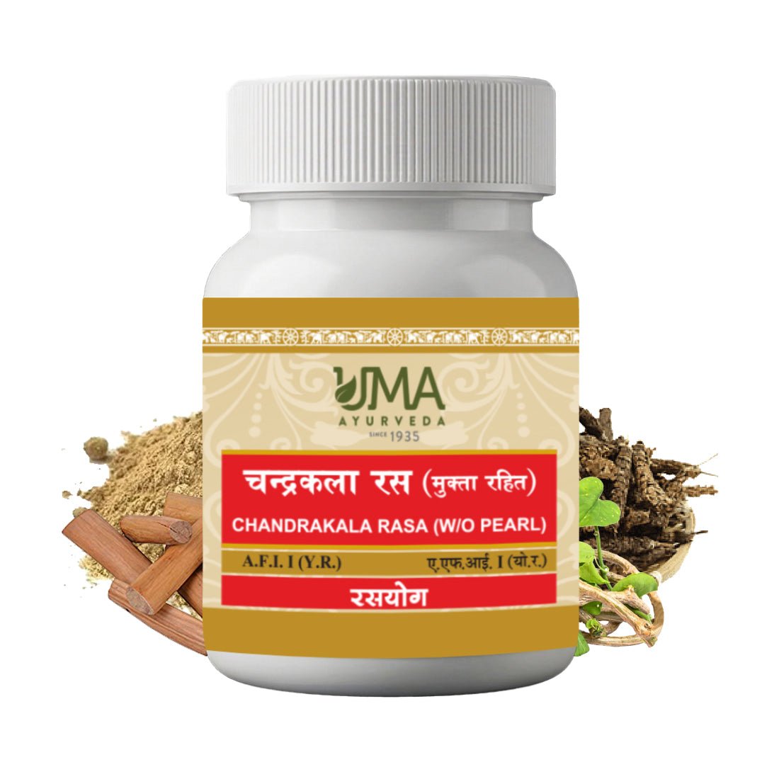 Uma Ayurveda Chandrakala Ras (W/O) Pearls Tablets