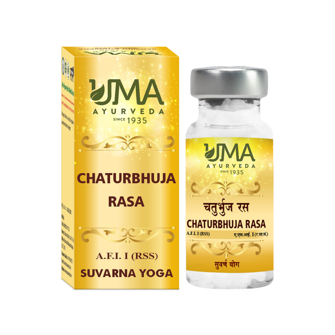 Chaturbhuja Rasa Ayurvedic Gold Tablet for Cough & Asthma
