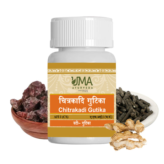 Uma Ayurveda Chitrakadi Gutika useful in Dyspepsia Malabsorption Syndrome