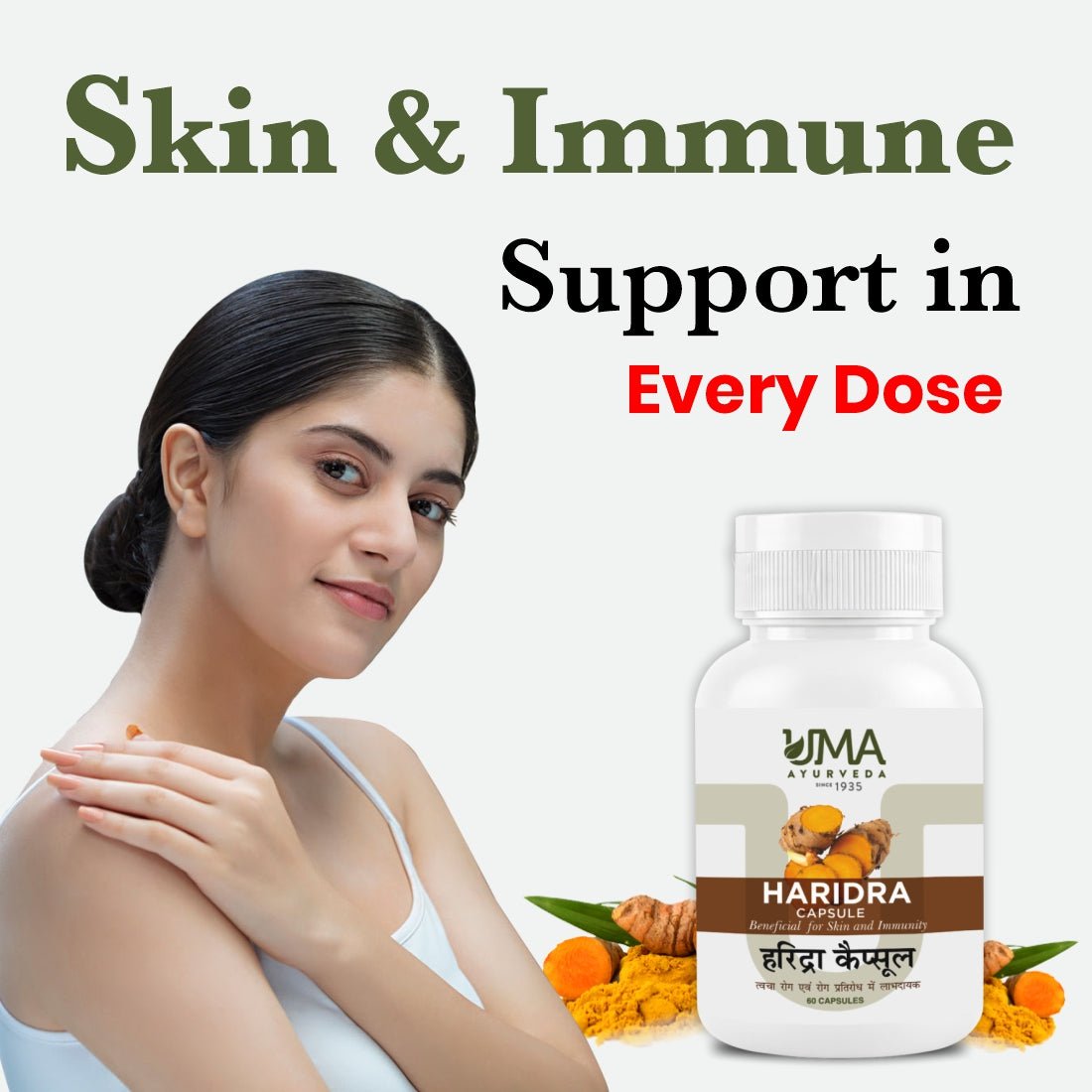 Haridra Capsules | Ayurvedic Skin & Joint Wellness Formula | 60 Tab