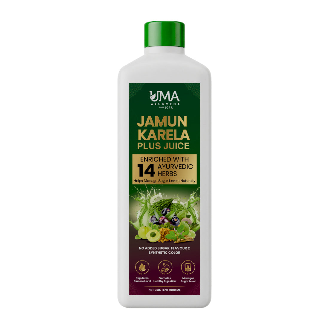 Jamun Karela Plus | 14 Herbs | Daily Metabolic Support | 1L