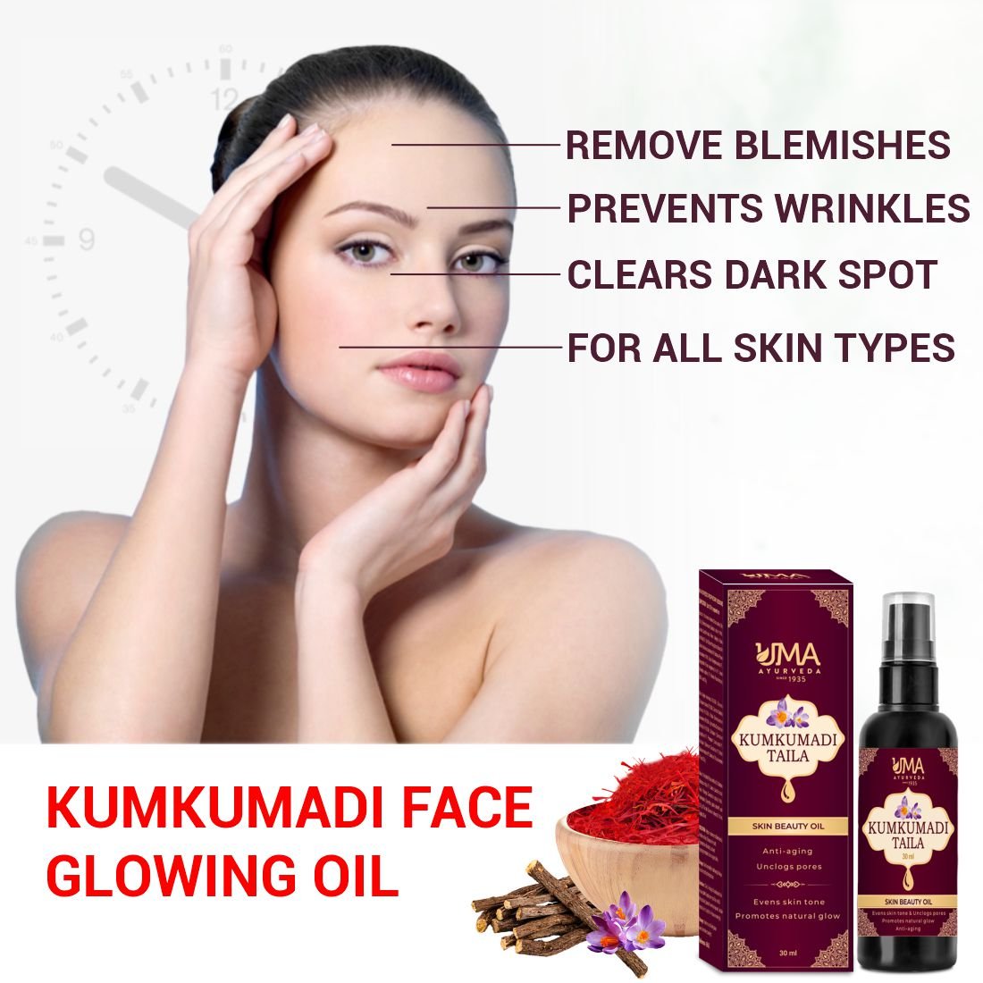 Kumkumadi Oil | Radiant Skin Care & Natural Glow Support | 30 ML