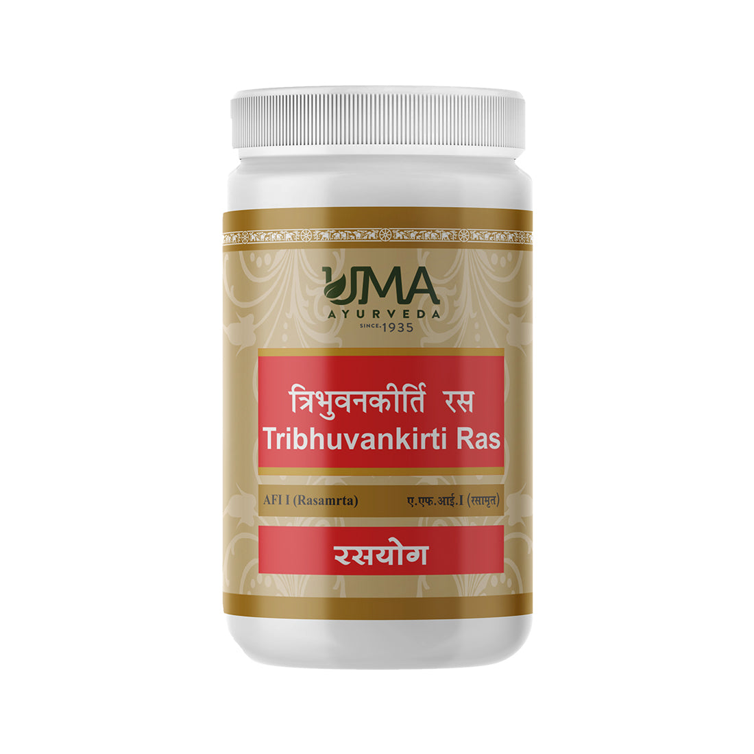 Uma Ayurveda Tribhuvan Kirti Ras Tablets