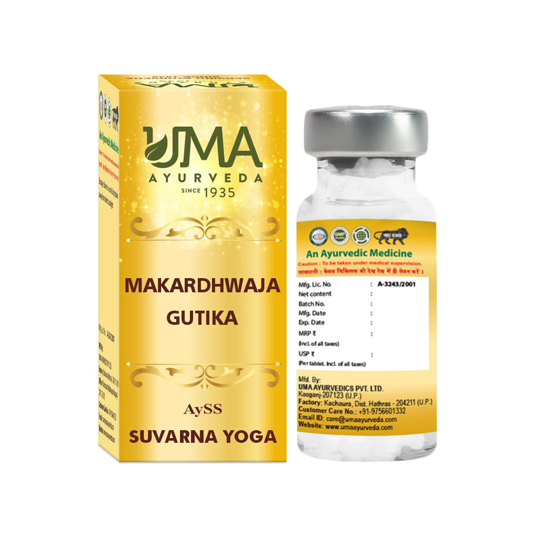 Makardhwaj Gutika with Gold | For Stamina and Long-lasting Vitality