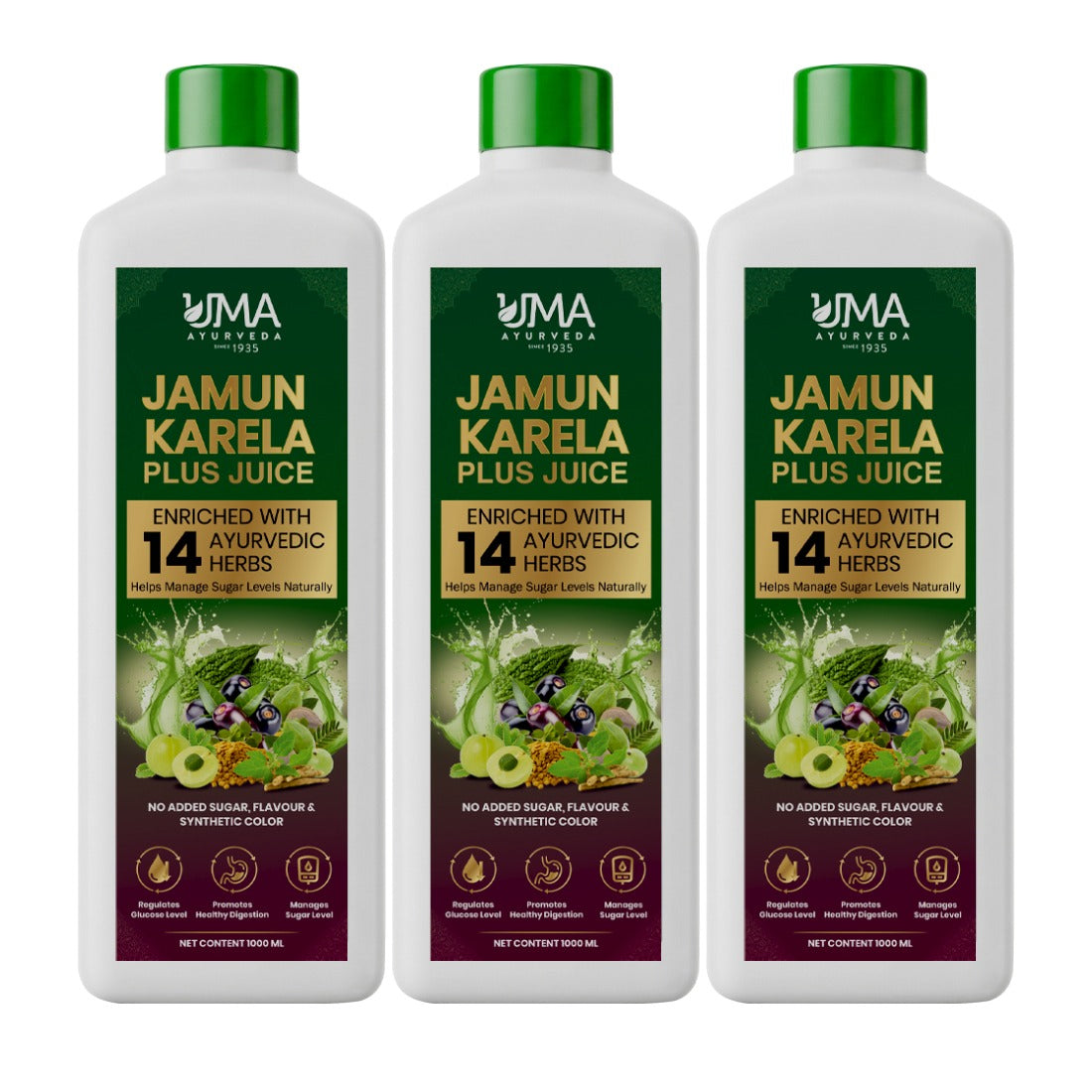 Jamun Karela Plus | 14 Herbs | Daily Metabolic Support | 1L