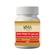 Uma Ayurveda Praval Panchamrit Ras with Pearl