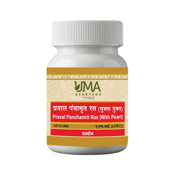 Uma Ayurveda Praval Panchamrit Ras with Pearl