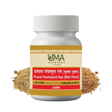 Uma Ayurveda Praval Panchamrit Ras with Pearl
