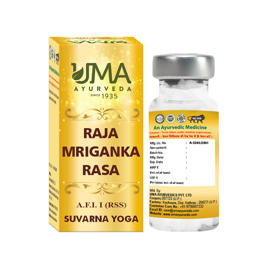 Rajamriganka Rasa Ayurvedic Gold Tablet
