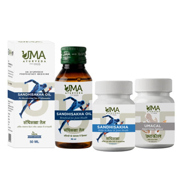 Sandhisakha + Umacal Tablets & Oil | Combo (Pack of 3)