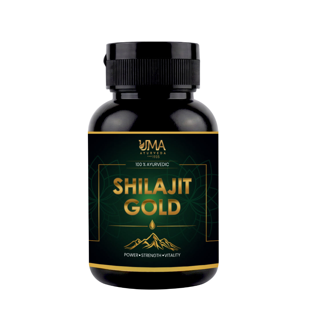 Shilajit Gold | Shilajit, Swarna, Rajat Bhasma & 7 Potent Herbs | 30 C