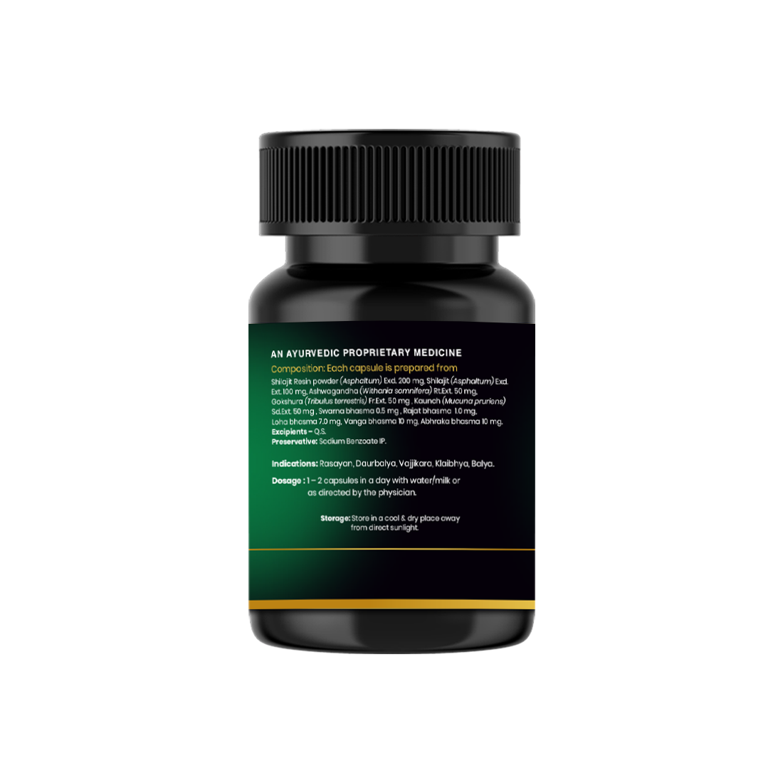 Shilajit Gold Capsule | Revitalize Body & Mind with Pure Shilajit Gold | 30 Caps