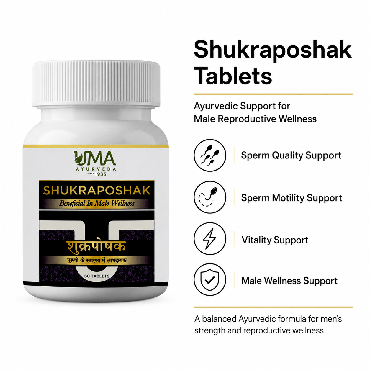 Shukraposhak for Men | Strength & Vitality Support | 60 Tab