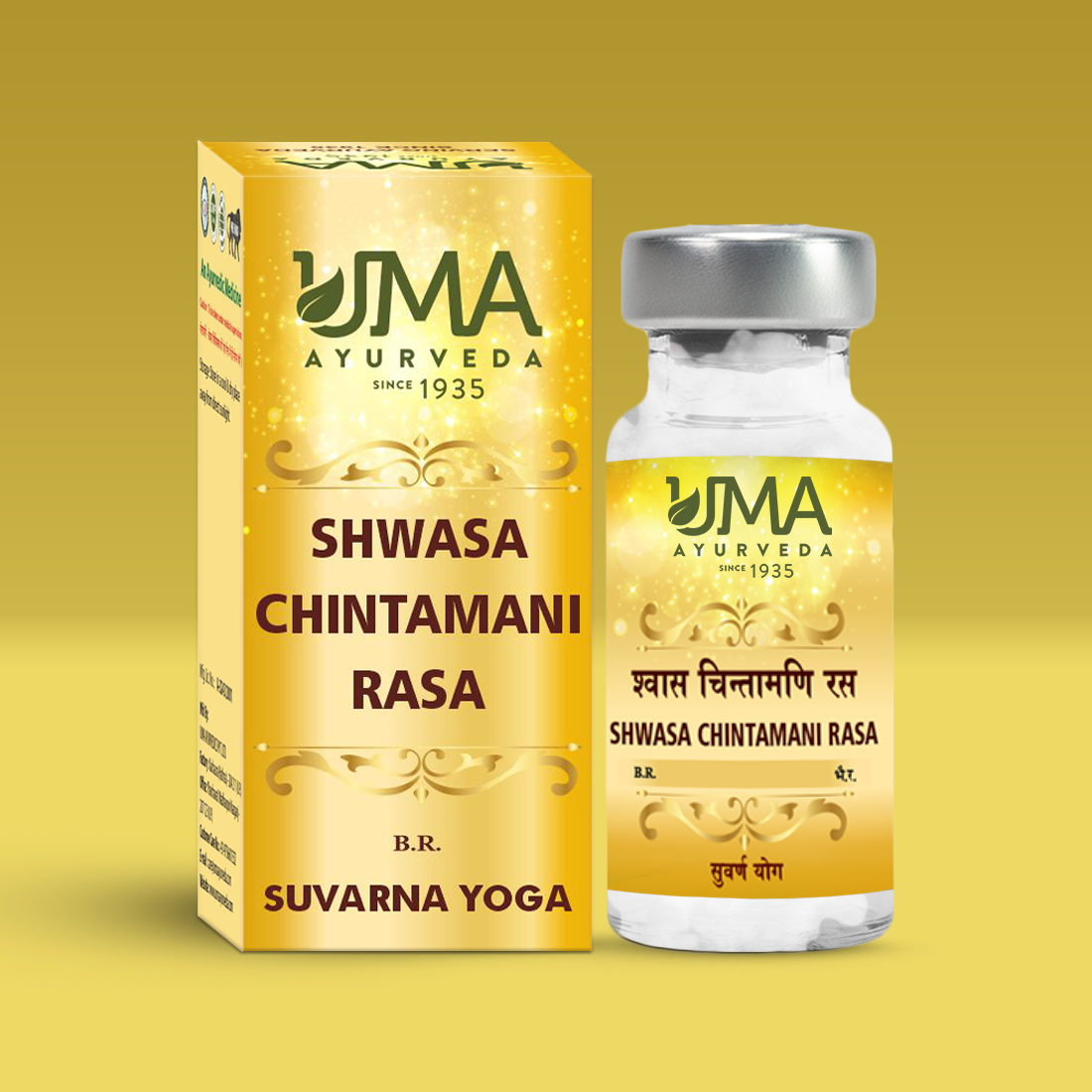 Shwasa Chintamani Rasa Gold Tablet