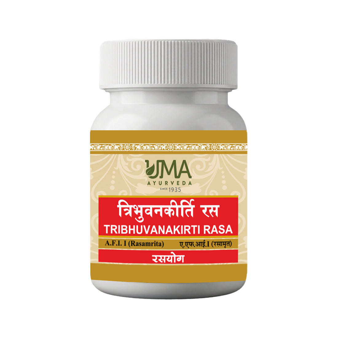 Uma Ayurveda Tribhuvan Kirti Ras Tablets