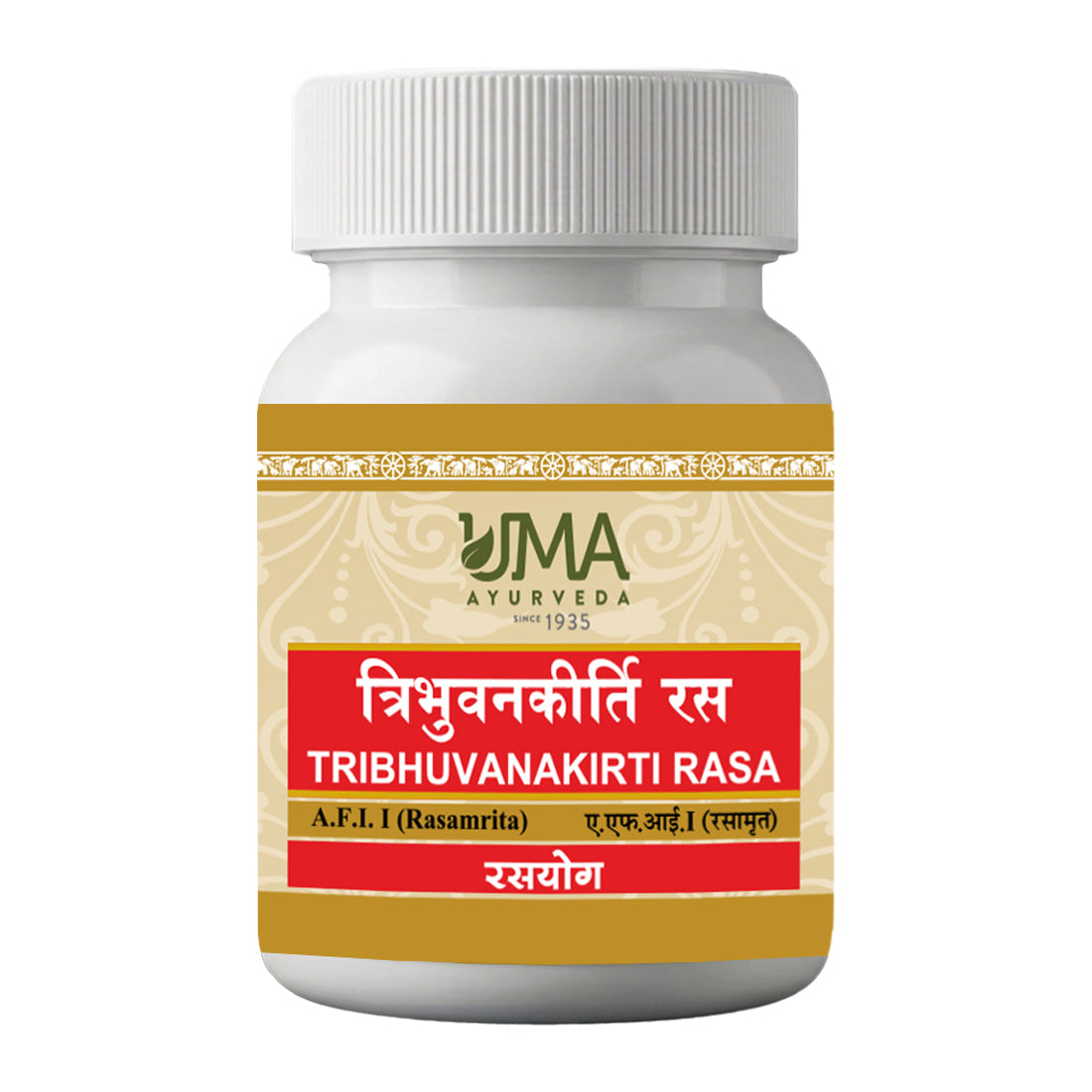 Uma Ayurveda Tribhuvan Kirti Ras Tablets