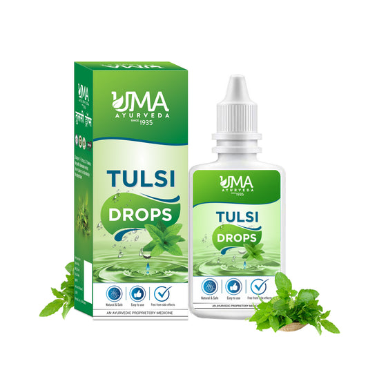 Uma Ayurveda Tulsi Drops 30 ml –Ayurved Tulsi Drops | Ayurvedic Immunity Booster for Cold, Cough, Fever & Respiratory Health | Concentrated Tulsi Extract for Adults & Kids | URTI & Seasonal Support