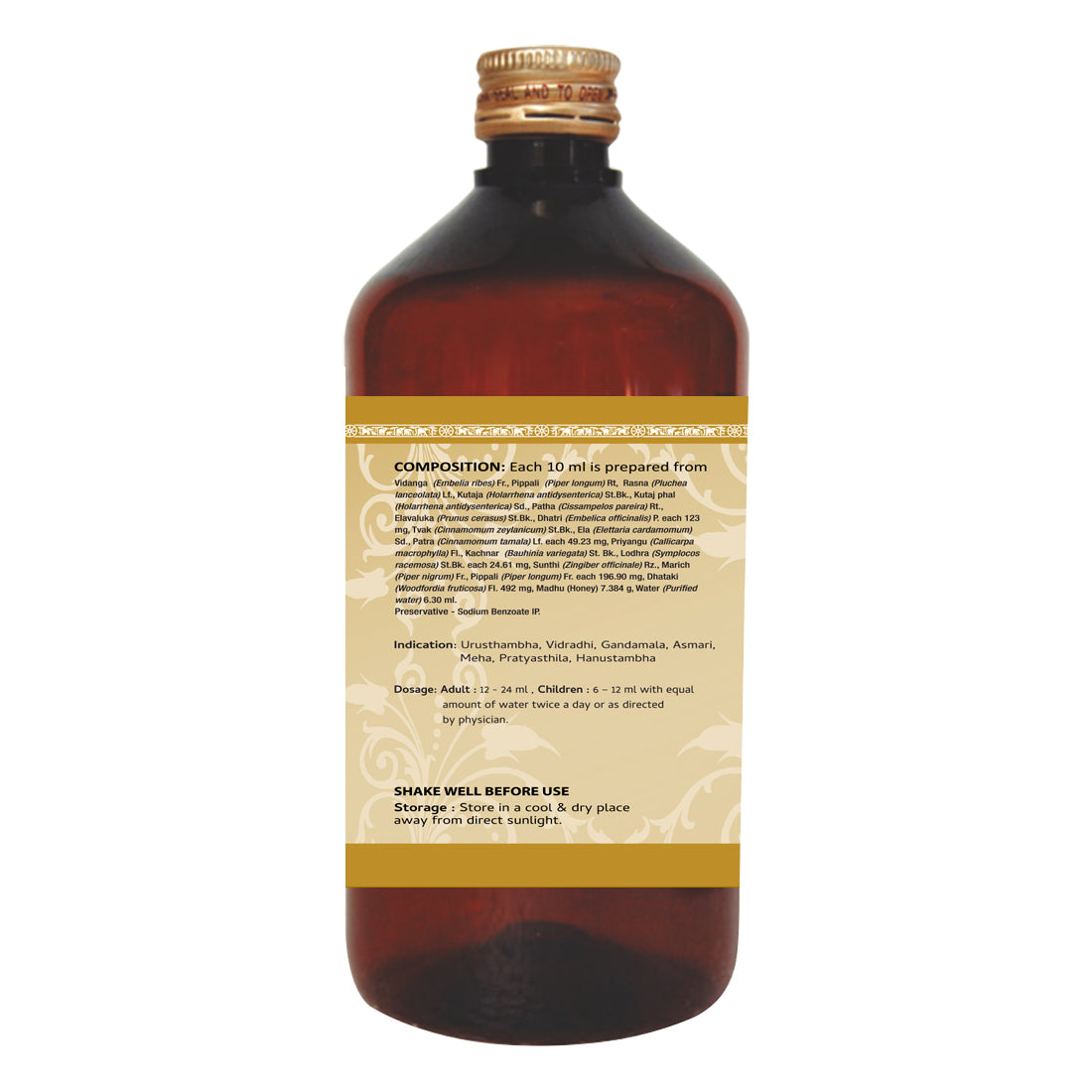 Vidangarishta Kwath | Digestive & Metabolic Support | 450 ML