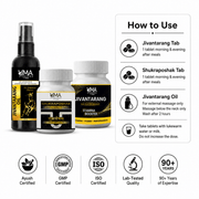 Men’s Performance & Wellness Kit | Jivantarang Tab & Oil + Shukraposhak Tab | Combo Pack
