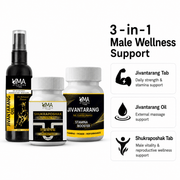 Men’s Performance & Wellness Kit | Jivantarang Tab & Oil + Shukraposhak Tab | Combo Pack
