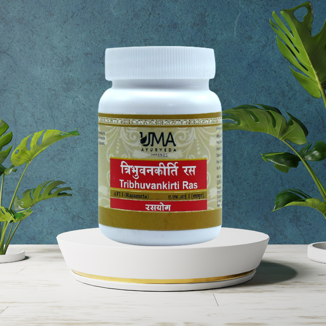 Uma Ayurveda Tribhuvan Kirti Ras Tablets